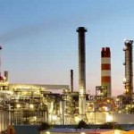 Oil refinery at twilight